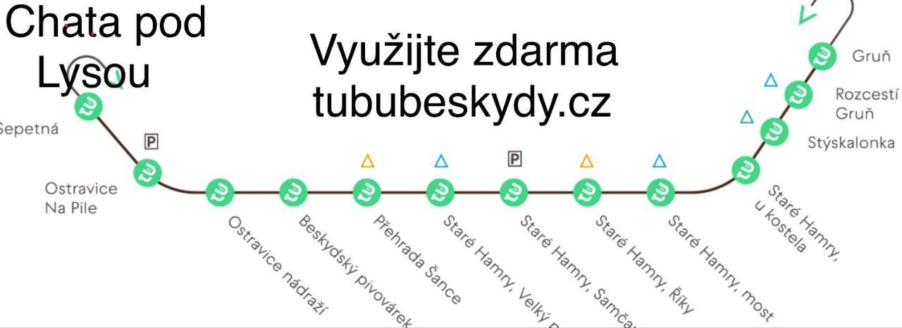Chatka Pod Lysou Ostravice Esterno foto